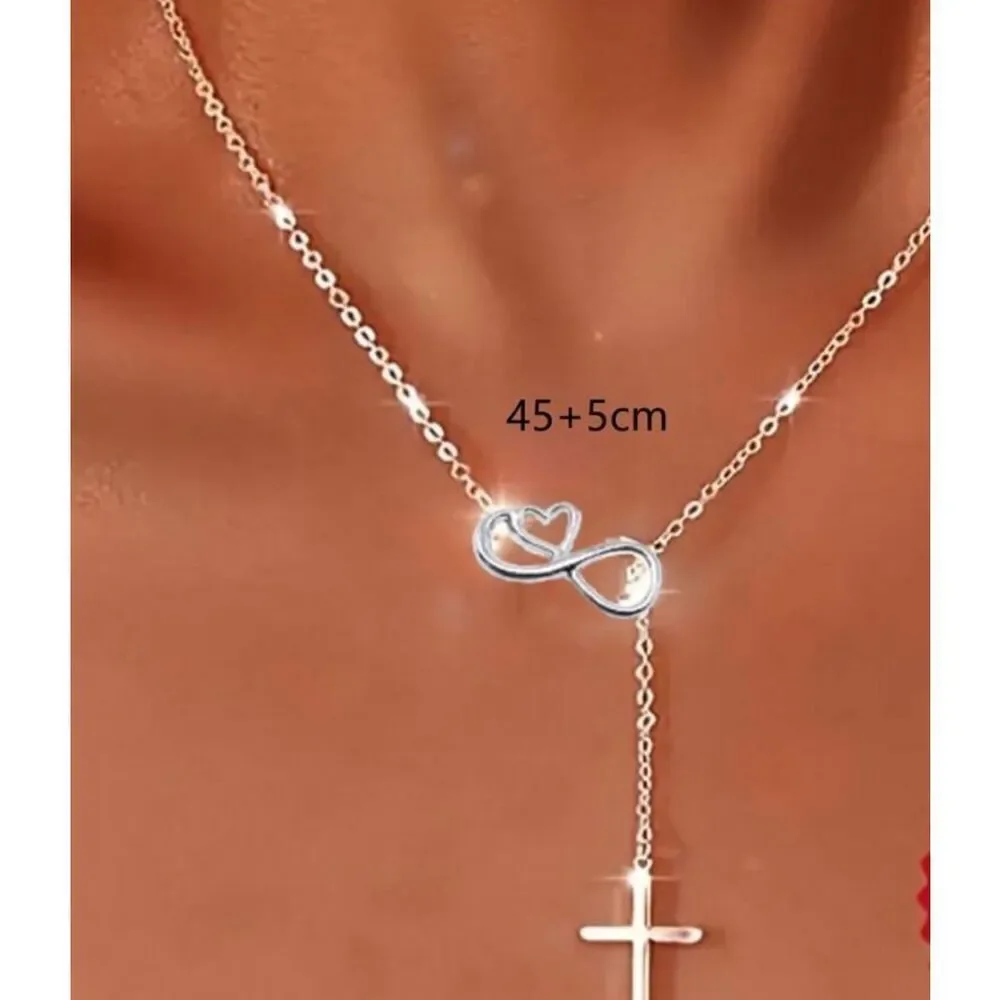 Cross Lariat Necklace